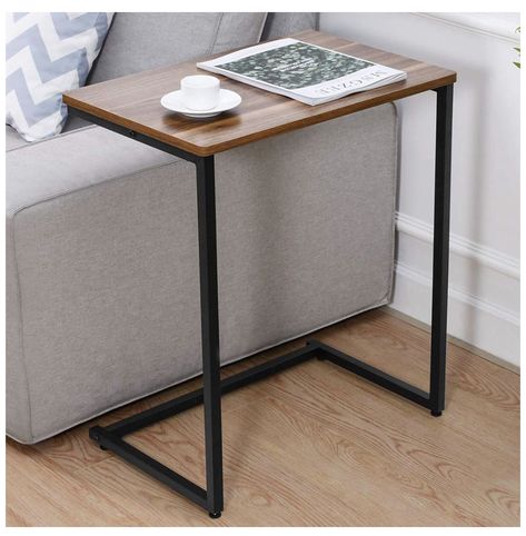 Amazon Sofa Arm Table, Desks For Small Spaces, Table For Small Space, Side End Table, C Table, Small Space Living Room, Couch Table, Small Side Table, Laptop Table