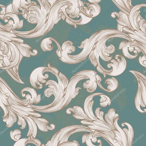 Rococo Pattern, Rococo Painting, Rococo Aesthetic, Vintage Wallpaper Patterns, Motif Jungle, Handbag Display, Rococo Art, Victorian Pattern, Victorian Wallpaper