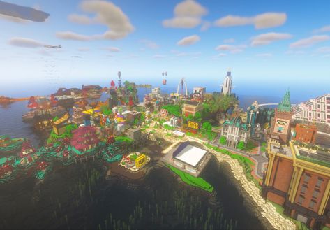 Shopping District Minecraft, Minecraft Shopping District, Hermitcraft Builds, Shopping District, Minecraft Pictures, Minecraft City, Minecraft Inspo, Minecraft Stuff, Minecraft Architecture