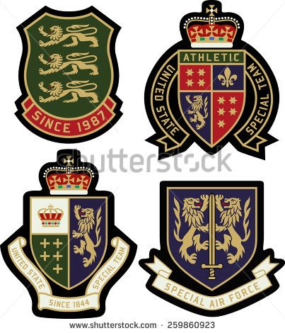 classic heraldic royal emblem badge shield - stock vector Royal Emblem, Heraldry Design, Military Logo, Shield Vector, Logo Design Inspiration Creative, Logo Luxury, Badge Design, Patch Design, Vintage Labels