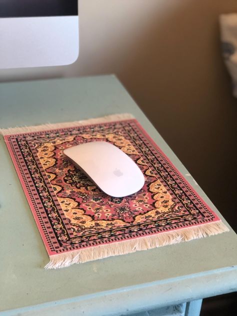 Amazon.com : Set of 2 Computer Carpet Mouse Pad | Oriental Style Rug Mouse Mat : Office Products Girly Desk, Corporate Girly, Mouse Mat, Office Products, Mouse Pad, Carpet, Computer, Desk, Rug