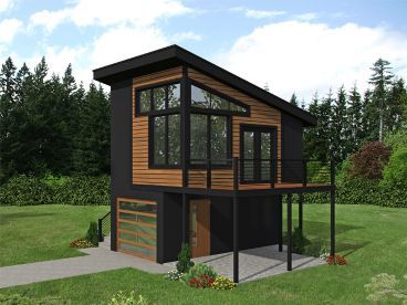 Contemporary Garage, Carriage House Plans, Pool House Plans, Tiny House Loft, Modern Garage, Casa Container, Modern Tiny House, Contemporary Style Homes, Contemporary House Plans