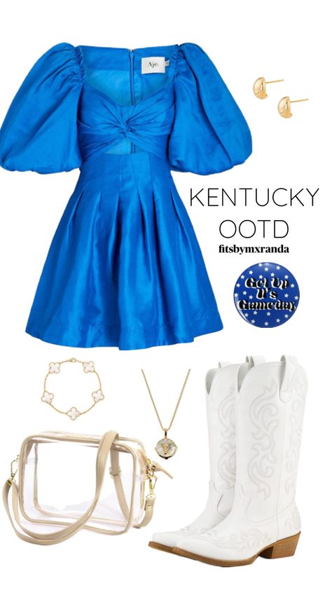 KENTUCKY OOTD #outfitinspo #outfit #outfitinspiration #gameday #gamedayfit #kentucky Kentucky Game Day, Rush Week Outfits, College Gameday Outfits, Blue Game, Tailgate Outfit, College Fits, Game Day Outfit, Nashville Outfits, City Outfits