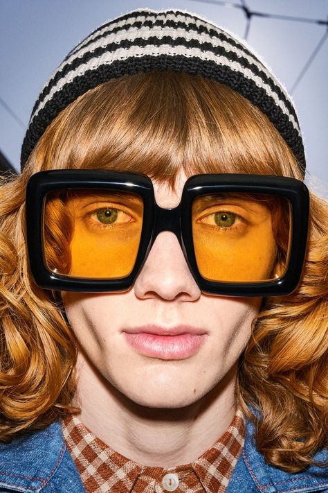 Gucci 2020, Gucci Menswear, Pre Fall Collection, Fashion Show Images, Alessandro Michele, Vintage Eyewear, Black Tie Event, Live Fashion, Magazine Photography