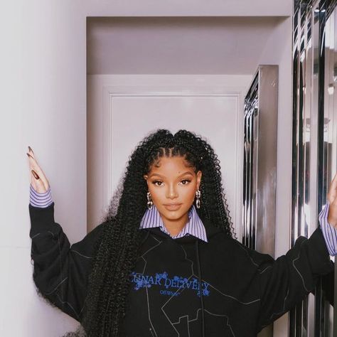 Halle Bailey Hairstyles, Chloe Bailey Hairstyles, Halle Bailey Hair, Chloe And Halle, Boho Locs, Halle Bailey, Short Locs Hairstyles, Natural Hair Updo, Protective Hairstyles Braids