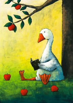 Ну вот и до гусаков докатилась волна просвещения Yusuke Yonezu Yusuke Yonezu, Goose Painting, Goose Illustration, Goose Art, Reading Art, Duck Duck, White Goose, Mother Goose, A Duck