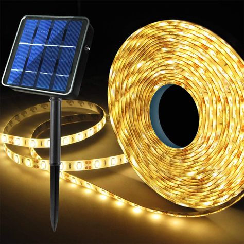 Outdoor Solar LED Strip Lights Warm White, Solar Powered Flexible Waterproof Rope Lights, 8 Modes 180 LED Lights Strip for Garden Porch Gazebo Christmas Pathway Home Patio Umbrella House Eaves Decor : Amazon.co.uk: Lighting Porch Gazebo, Cloud Night Light, Balcony Lighting, Step Lighting Outdoor, Gazebo Canopy, Rope Lights, Led Strip Lights, Led Stripes, Strip Lights