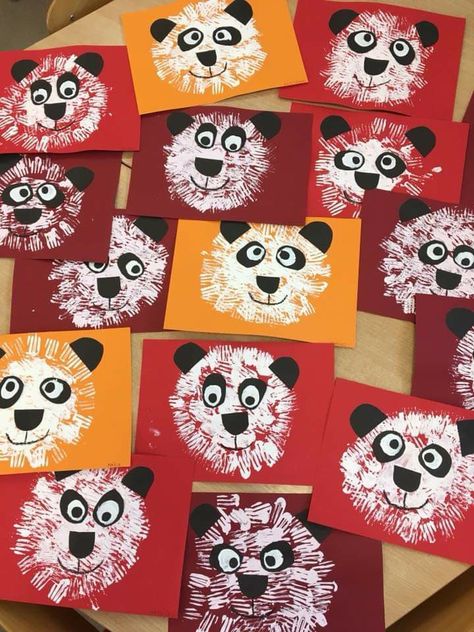 Chinese New Year Art For Kids, Easy Animal Doodles, Panda Activities, Panda Crafts, Summer School Crafts, Panda Craft, Doodles To Draw, April Crafts, China Crafts