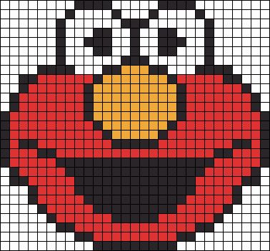 Alpha Patterns Granny Square, Sesame Street Cartoon, Pixel Quilting, Pixel Grid, Grid Art, Elmo Sesame Street, Native Beading, Beaded Banners, Perler Ideas