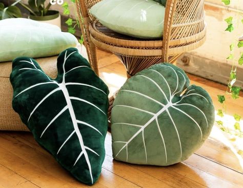 These would make my place look so cute! Leaf Pillow Couch, Suculent Shaped Pillows, Monstera Pillow, Succulent Throw Pillow, Leaf Pillow, Leaves Pillow, Pillow Decorative, Green Leaf, Friends And Family