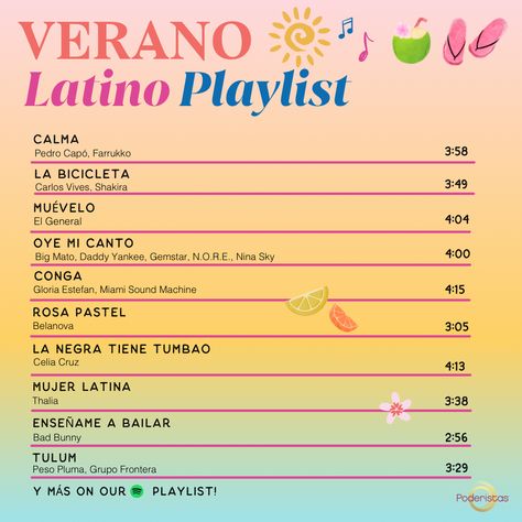 #SheSePuede #Poderosa #LatinaPower #Latinx #Latinas #LatinaEmpowerment #WomenEmpowerment #ProudLatina #LatinaLeaders #Empowerment #WomenInHistory #LatinoAmericano #LatinosUnidos #LatinoFest #Cultura #LatinoCulture#LatinoGang #Poder #Summer #SongoftheSummer #Spotify #PesoPluma #Verano #BadBunny #DJ #DJLatino Summer Playlist, Spotify Playlist, Miss A, Shakira, A Song, Perfect Summer, Songs, Music