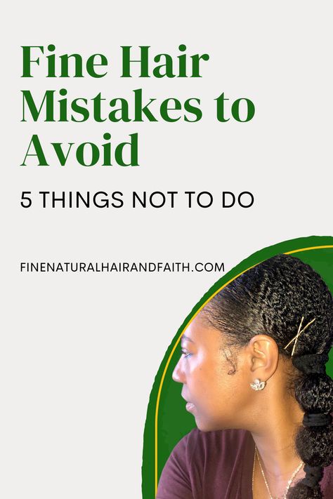 Fine hair mistakes to avoid. There is not a one size fit all plan to caring for fine natural hair. In fact, nobody can guarantee your hair will thrive by doing XYZ regardless of your hair type. Everyone’s hair is so different down to the DNA of each person’s strand. Yet, there are certain things… Read More »5 Things NOT to Do to Fine Hair The post 5 Things NOT to Do to Fine Hair appeared first on Fine Natural Hair & Faith. Scalp Spa, Fine Hair Care, Fine Hair Tips, Herbal Hair Care, Hair Detox, Fine Natural Hair, Fine Curly Hair, Short Hairstyles Fine, Hair Mistakes