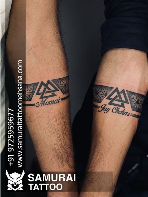 Band Tattoos For Men Forearm, Momai Maa, Tattoo Bend, Band Tattoo Ideas, Maa Tattoo, Band Tattoos For Men, Handyman Logo, Tattoo Band, Line Tattoo Ideas