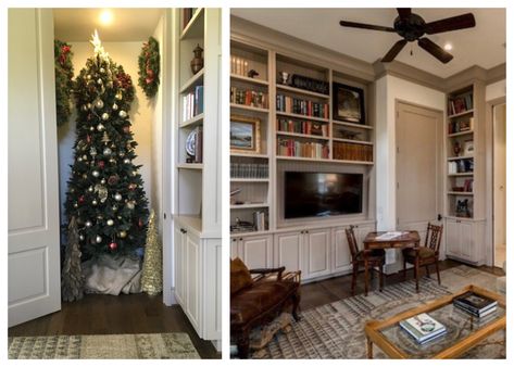 Christmas Tree Storage Closet, Christmas Storage Closet, Hidden Christmas Tree Closet, Laundry Room Christmas Tree, Christmas Tree Closet, Pre Decorated Christmas Tree, Christmas Closet, Hidden Closet, Backyard Covered Patios