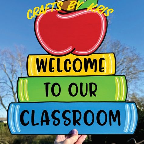 CraftsbyKrisH - Etsy Türkiye Welcome Sign For Kindergarten, Classroom Door Decorations Welcome Back To School, Welcome Sign For Classroom Door, Welcome To Our Classroom Door, Preschool Class Decoration Ideas, Welcome To School Board Decoration, Door Welcome Ideas, Classroom Welcome Door Ideas, Preschool Class Decoration