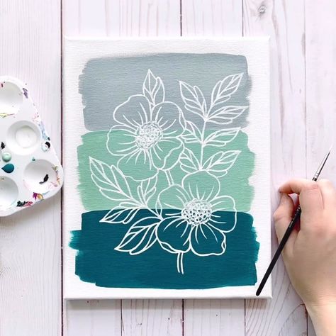 Art Mini Toile, Embroidered Canvas Art, Simple Canvas Paintings, Cute Canvas Paintings, Easy Canvas Art, Easy Canvas Painting, Embroidered Canvas, Canvas Painting Diy, Small Canvas Art