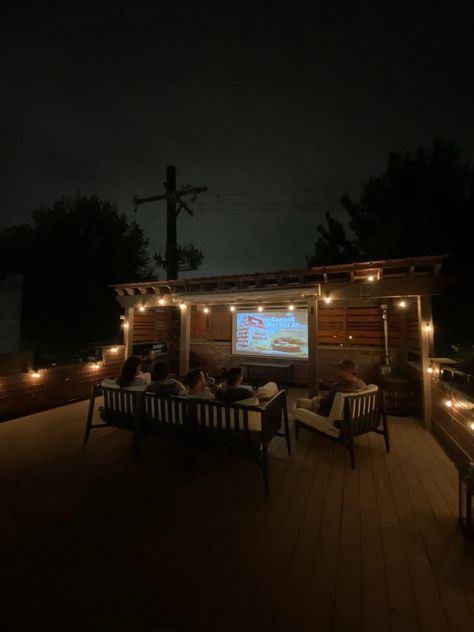 Projector Setup, Outdoor Projector, Lake Shore, Outdoor Movie, Movie Nights, Projector, Interior Inspiration, Just In Case, Outdoor Living