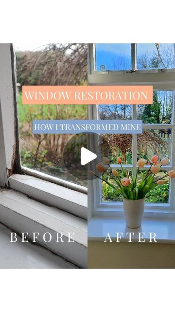 𝐃𝐀𝐍𝐈𝐄𝐋𝐋𝐄 | 𝐂𝐎𝐓𝐓𝐀𝐆𝐄 𝐈𝐍𝐓𝐄𝐑𝐈𝐎𝐑𝐒 & 𝐆𝐀𝐑𝐃𝐄𝐍𝐒 on Instagram: "Old Window Restoration 🪟🖌️✨~ Only 294 framed, square panes of glass to go in our cottage...should keep me busy! 😅  If I add the outside restorations too it becomes 588...let's not think about that right now!!!!!!   I know this old cottage will thank me for it in the long run! Even though it seems like a tideos job to do, it will prevent the windows from needing to be replaced for the foreseeable and will be more energy efficient.👍🏼 The quotes we received for window replacements were eye watering!  🪟 ~ Careful not to scratch the glass when sanding or scraping away flaky paint or excess paint afterwards. Some of our glass has been scratched by the previous owners and you want to avoid this.  🖌️ ~ I th Diy Window Replacement, Window Restoration, Window Replacement, Old Cottage, Cottage Interiors, Old Windows, Long Run, More Energy, Interior Garden