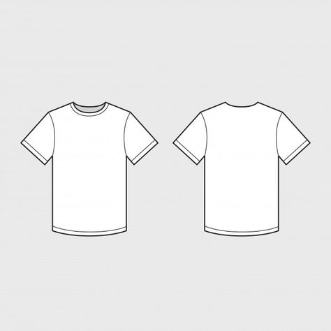 Tshirt Layout Template, Tshirt Line Art, Plain Tshirt Template, T Shirt Design Layout, Plan Tshirts, White Shirt Drawing, White Tshirt Template, White T Shirt Template, White Shirt Template