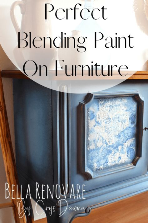 How To Perfect Blending Paint On Furniture Redone Dressers, Boho Painted Furniture, Hutch Redo, Furniture Stain, Chalk Painting Furniture, Blending Paint, Paint On Furniture, Refurbished Furniture Diy, Diy Furniture Makeover Ideas