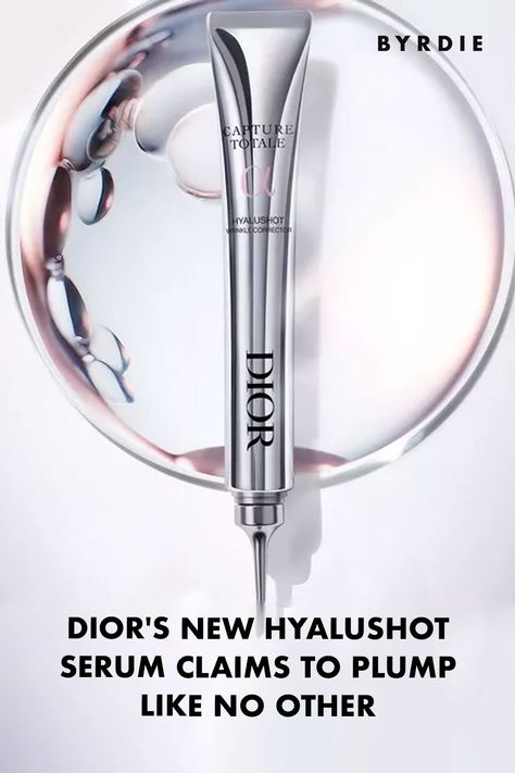 Dior's new Hyalushot Serum Dior Capture Totale Serum, Dior Capture Totale, Marionette Lines, Hyaluronic Acid Fillers, Serum Skincare, Smile Lines, Hand Balm, Fine Lines And Wrinkles, Hyaluronic Acid Serum