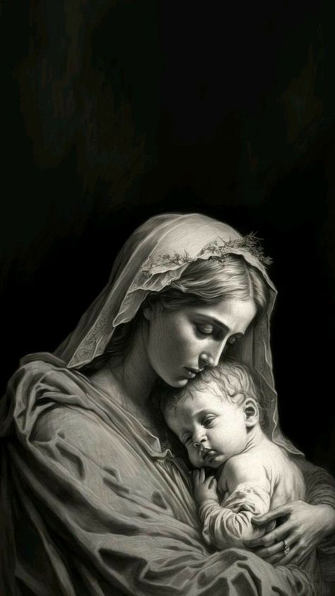 Mother Mary Wallpaper, Mother Mary Pictures, Catholic Wallpaper, Virgin Mary Art, Mother Mary Images, Images Of Mary, Mama Mary, Jesus And Mary Pictures, Jesus Christ Art