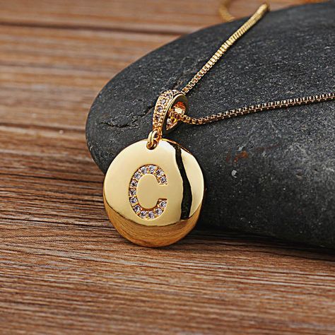 Jewel Pendant Necklace, Letter Necklace Gold, Initial Letter Necklace, Letter Charm Necklace, Necklace Top, Letter Jewelry, Gold Letter Necklace, Letter Pendant Necklace, Initial Necklace Gold