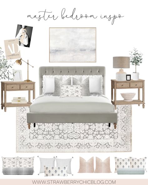 Grey Headboard Bedroom, Bedroom Headboard, Master Bedrooms Decor, Kids Bedroom Decor, Bed Decor, Bed Room, Home Decor Bedroom, Bedroom Makeover, Home Decor Styles