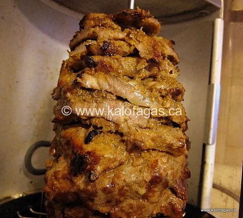 Donor Kebab Recipe, Pork Shawarma Recipe, Donair Recipe, Homemade Gyros, Gyro Meat Recipe, Pork Gyros, Pork But, Doner Kebabs, Spit Rotisserie