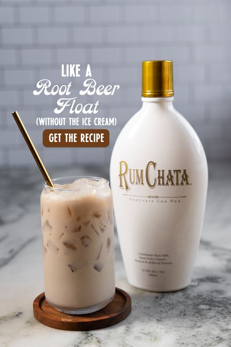 Like dirty soda, but dirtier. And way more delicious. Mix RumChata and root beer for a float-like drink that’s tasty any time. Especially around Thanksgiving time. Mixed Drinks With Rum Chata, Dirty Soda Bar Recipes, Rum Chatta Drinks, Rum Chata Drinks, Rum Chata Recipes, Rumchata Cocktails, Rumchata Drinks, Root Beer Float Recipe, Rum Mixed Drinks