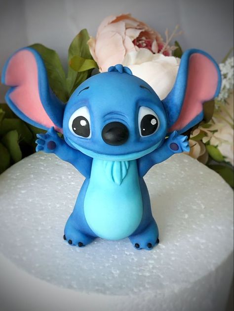 Fondant Stitch, Stitch Torte, 30 Cakes, Stitch Cakes, Stitch Cake, 30 Cake, Cartoon Cake, Fondant Tutorial, Animal Cake