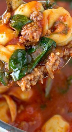 Tortellini Soup With Italian Sausage, Italian Sausage Spinach, Soup With Italian Sausage, Sausage Penne, Sausage Spinach, Italian Sausage Soup, Spinach Soup, Sausage Soup, Tortellini Soup