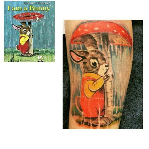 My Richard Scarry tattoo I Am A Bunny Richard Scarry Tattoo, Richard Scary Tattoo, Richard Scarry Tattoo, Richard Scarry, Scary Tattoos, Friend Tattoos, Tattoo Images, Tattoos And Piercings, Tatting