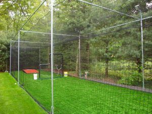 Batting Cage Backyard, Basketball Court Size, Sports Turf, Backyard Sports, Batting Cage, Backyard Baseball, Marlins Baseball, Baseball Hitting, Batting Cages