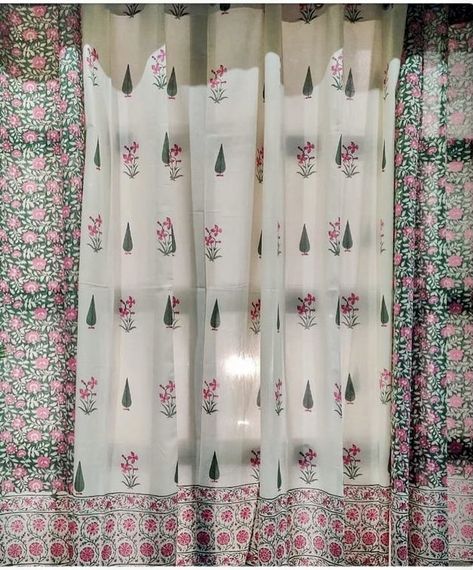 Shop these block print cotton curtains. Block Printed Curtains, Block Curtains, Printed Cotton Curtain, Hawa Mahal, Cultural Capital, Cotton Curtains, Home Curtains, Printed Curtains, Home Store