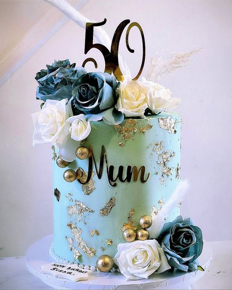 Mom's 50th Birthday Cake, Women Birthday Cakes Beautiful, Cake Idea For Mom Birthday, Cakes For Moms Birthday Design, 99th Birthday Cake Ideas, Cake Designs Birthday For Mother, Moms 50th Birthday Cake, Mother Birthday Cake Ideas Mom, Mom Birthday Cake Designs