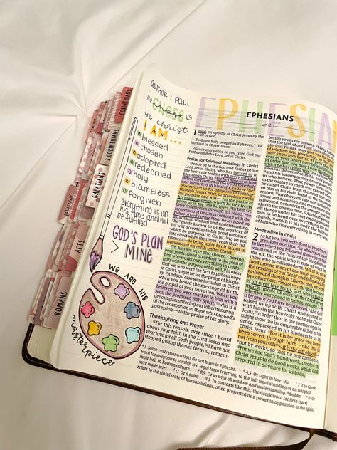 Scripture Study Journal, Bible Journal Notebooks, Bible Drawing, Personal Bible Study, Bible Journaling Ideas Drawings, Bible Doodling, Bible Journal Notes, Ephesians 1, Bible Study Methods