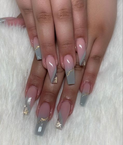 Cute Nails Gel Coffin, Cat Eye Coffin Nails, Acrylic Nails Coffin Blue, Winter Coffin Nail Ideas, Finger Biting, Bad Nails, Birmingham City University, Milky Nails, Purple Acrylic Nails