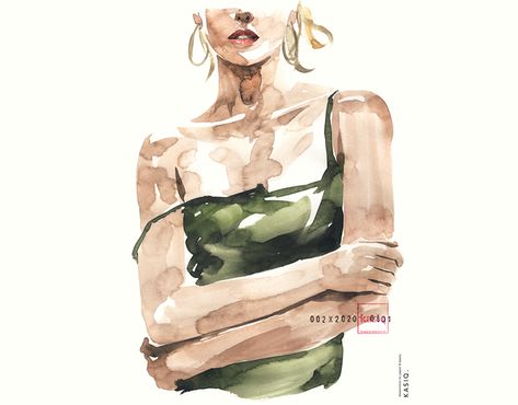 MOODBOARDS on Behance Watercolor Art Face, Fashion Illustration Watercolor, Canvas Painting Ideas, Watercolor Fashion, Cat Air, 수채화 그림, Watercolor Art Lessons, Fashion Art Illustration, Painting Art Projects