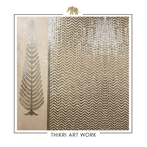 Decor Story brings you the Thikri Art Work with panels, walls and ceiling designed for your distinctive house, handcrafted by artists working on this form of art since generations  #DecorStory #ThikriArtWork #DesignerRange #ExclusiveChannelPartners #GivingLifeToYourImagination Tikri Mirror Work, Thikri Work Designs, Thikri Work On Wall, Thikri Art Work, Thikri Art, Thikri Work, Nails Color Street, Sheesh Mahal, Art Motivational Quotes