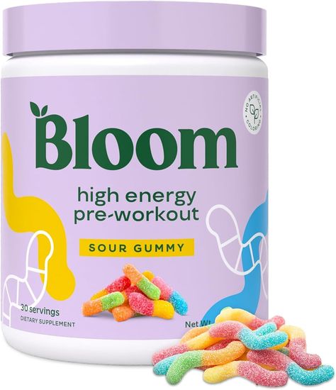 Bloom Nutrition Pre Workout Powder, Amino Energy with Beta Alanine, Ginseng & L Tyrosine, Natural Caffeine Powder from Green Tea Extract, Sugar Free & Keto Drink Mix (High Energy Sour Gummy) Bloom Nutrition, Pre Workout Powder, Sugar Free Drinks, L Tyrosine, Beta Alanine, Natural Caffeine, Keto Drink, Protein Shake Recipes, Healthy Food Motivation