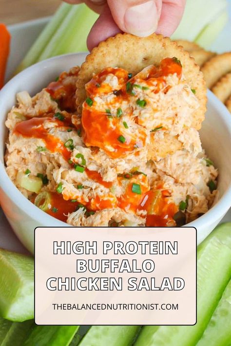 For a satisfying chicken lunch, try this healthy buffalo chicken recipe. Buffalo chicken salad with greek yogurt is the perfect lunch idea! This prep ahead lunch can be enjoyed on a wrap, in a sandwich, or scooped up with crackers. Buffalo Chicken Salad Recipe, Stuffed Celery, Blue Cheese Crumbles, Grilled Buffalo Chicken, Celery Recipes, Easy Buffalo Chicken, Delicious Chicken Salad, Buffalo Chicken Sandwiches, Buffalo Chicken Salad