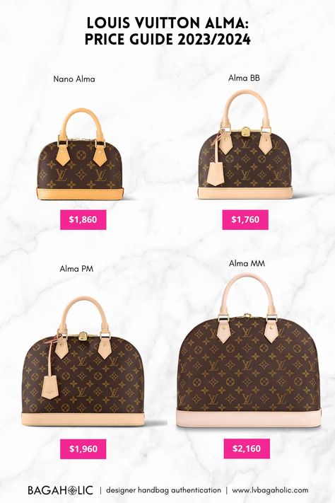 Since the introduction of LV Alma bag, this model has been released in various sizes and colors. And as you might know, the cost of the bags changes every year. So, we, at Bagaholic, thought it would be a wonderful opportunity to summarize this information into one big guide! Sizes, prices, materials, styling tips, and of course, the enigmatic history of this purse – this is going to be a wonderful journey! Lv Alma Bb Outfit, Alma Louis Vuitton, Popular Designer Bags, Lv Alma Bb, Frozen Deserts, Lv Alma, Powerpoint Layout, Luxury Bags Collection, Best Designer Bags