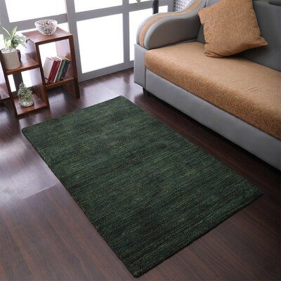 Ebern Designs Hand Knotted Wool Dark Green Area Rug | Wayfair Forest Green Area Rug, Blackthorn Forest Green Rug, Dark Green Rug, Plain Green Rug, Solid Dark Forest Green Rug, Dark Green Woven Rug, Design Rugs, Solid Area Rugs, Green Bedroom