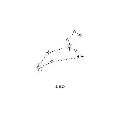 Lion Star Sign Tattoo, Leo Star Constellation Tattoo, Leo Star Tattoo, Lion Zodiac Tattoo, Constellation Lion, Small Leo Tattoo, Leo Sign Tattoo, Star Constellation Tattoo, Tiny Drawings