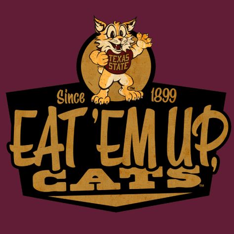 Go Bobcats! Texas State Bobcats! Bobcats Spirit Shirts, Bobcats Svg Free, Bobcat Paw Print, Florida Bobcat, Graduate Photos, Texas State Bobcats, Sun Belt, College Inspiration, College Education