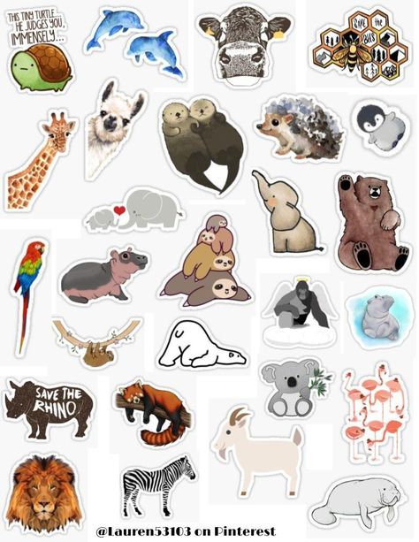 Zoo Stickers, Stickers Trendy, Lion Turtle, Animals Stickers, Spongebob Birthday Party, Iphone Stickers, Homemade Stickers, Spongebob Birthday, Tumblr Stickers