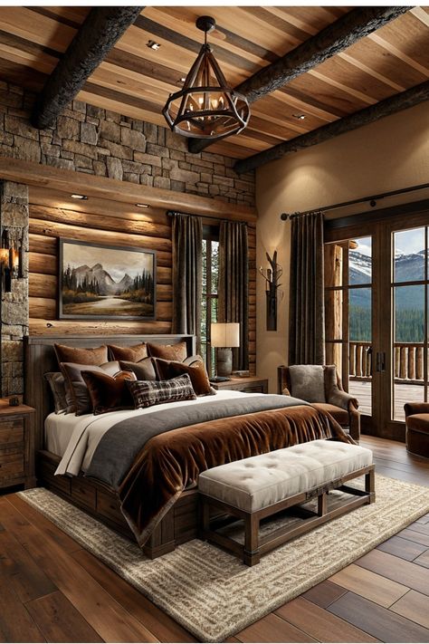 20 Small Cabin Bedroom Ideas You’ll Want to Steal for Your Dream Retreat! – Cabin Nook Tiny Cabin Bedroom, Small Cabin Bedroom Ideas, Small Cabin Bedroom, Cozy Cabin Bedroom Ideas, Modern Cabin Bedroom, Mountain House Bedroom, Cozy Cabin Bedroom, Log Walls, Cabin Bedroom Ideas