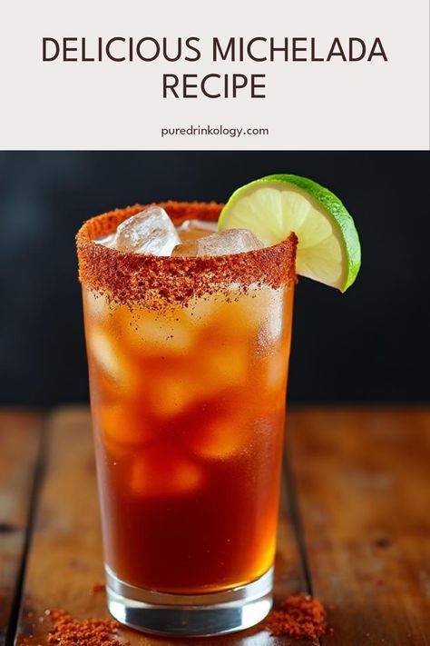 A vibrant Michelada cocktail recipe featuring flavorful tomato juice, zesty spices, and ice-cold beer. Perfect for summer gatherings or relaxing nights in with friends. Clamato Michelada, Mexican Cocktail, Michelada Recipe, Easy Cocktail Recipe, Mexican Cocktails, Chill Night, Cool Beer, Beer Cocktail, Michelada