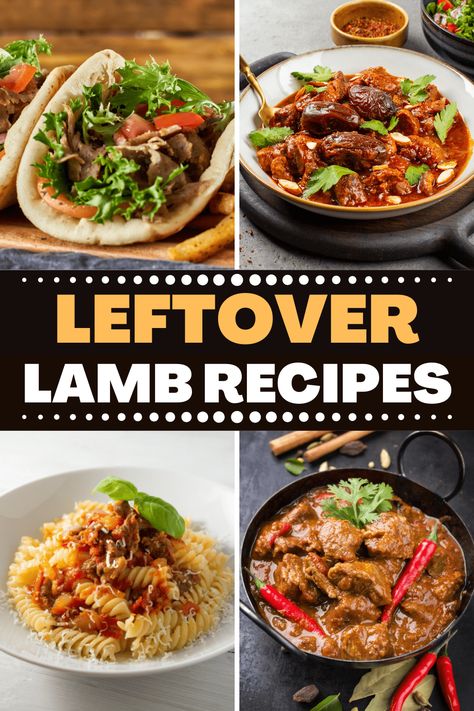 These easy leftover lamb recipes will help you turn your excess meat into delicious dinners, snacks, and sides. From pie to pizza, there is so much you can make with leftover lamb. Leftover Lamb Chops Recipe, Lamb Leftover Recipes, Pork Loin Leftovers Ideas, Lamb Leftovers, Cooked Chicken Recipes Leftovers, Leftover Lamb Recipes, Lamb Meals, Corned Beef Leftovers, Leftover Roast Lamb